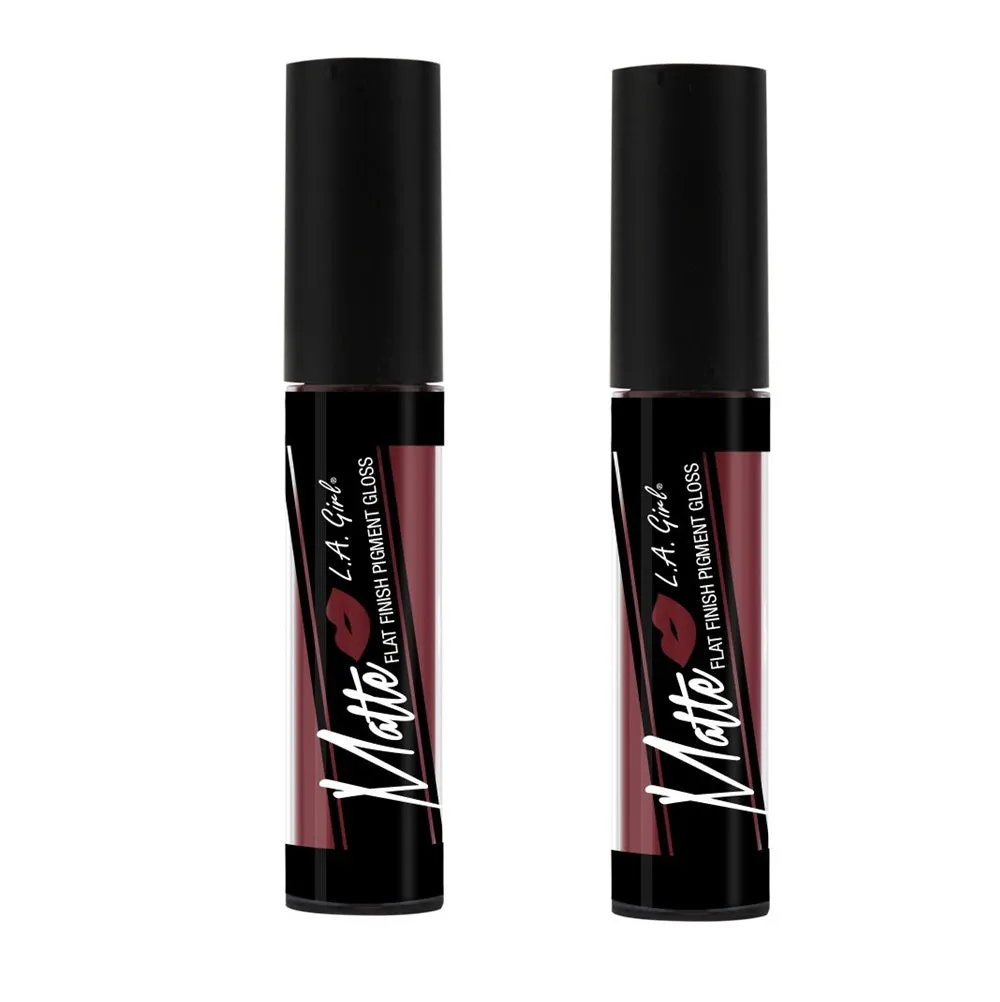 Pack of 2 L.A. Girl Matte Flat Finish Pigment Gloss, Secret GLG842