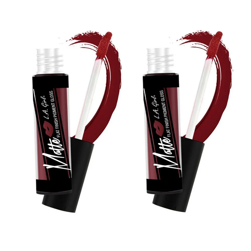 Pack of 2 L.A. Girl Matte Flat Finish Pigment Gloss, Secret GLG842