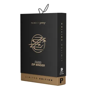 Palms Off 9 Pocket MEGA Capacity Zip Binder Limited Edition - Black/Gold