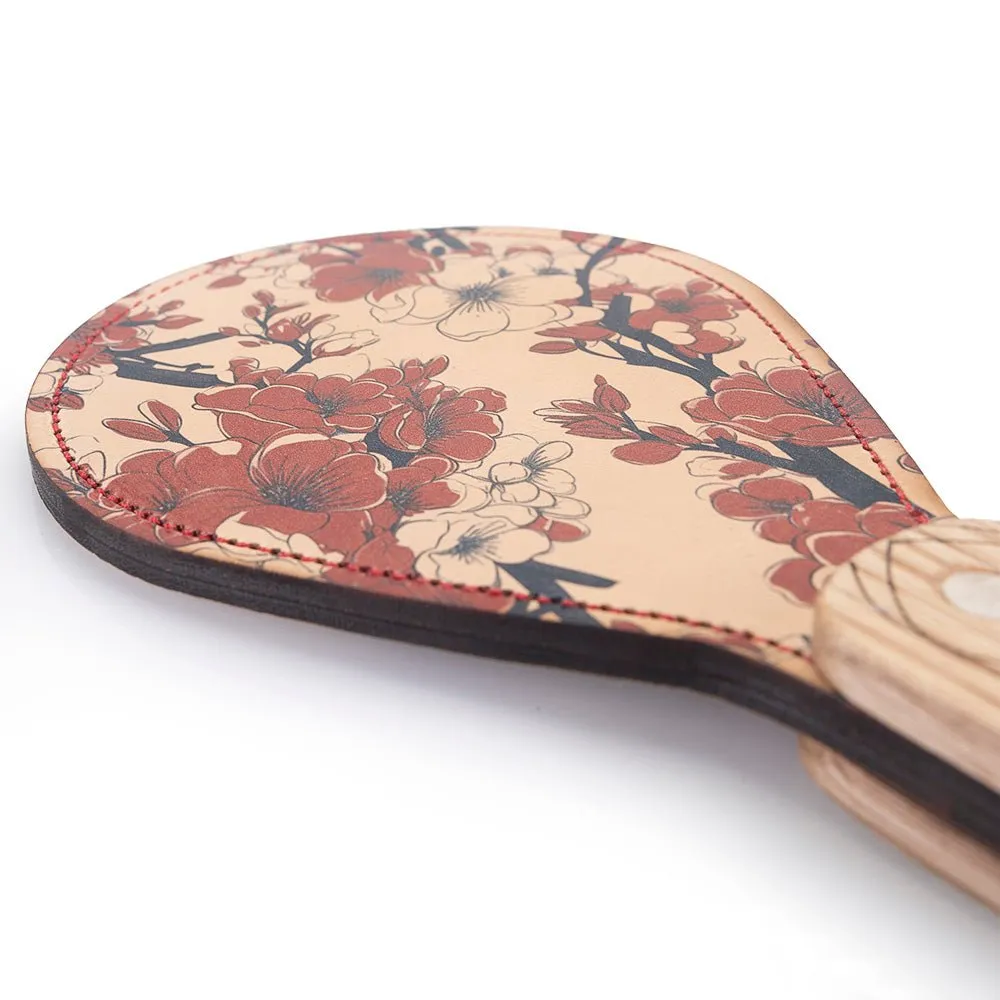 Paradise Red Blossom Leather Paddle