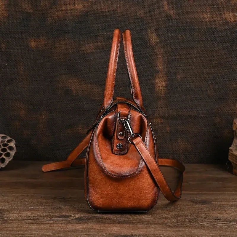 Pattern Embossed Handmade PU Leather Bags