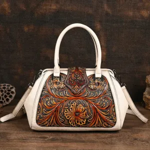 Pattern Embossed Handmade PU Leather Bags