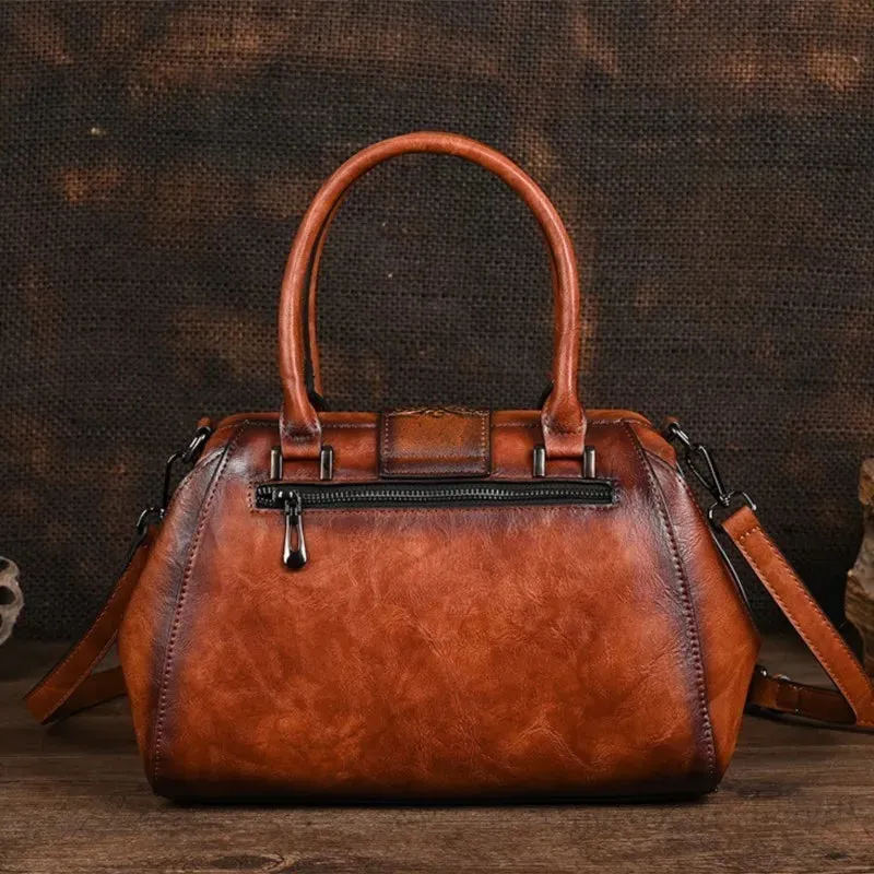 Pattern Embossed Handmade PU Leather Bags
