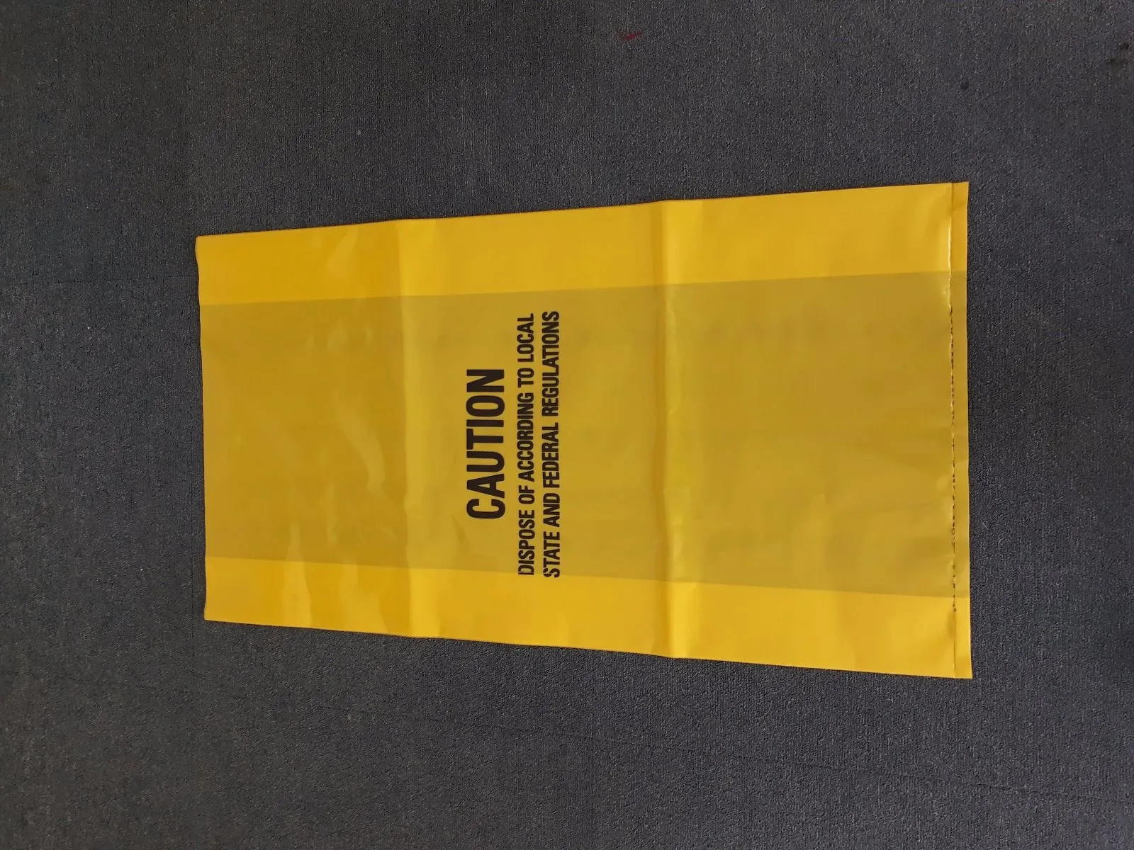 PE PR BAG (YELLOW) HAZARDOUS - 0.09mm X (18.5 6)" X 29.5"