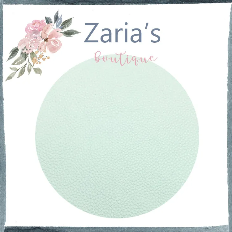 Pebble Grain |  Mint Green Faux Leather Craft Fabric Sheets