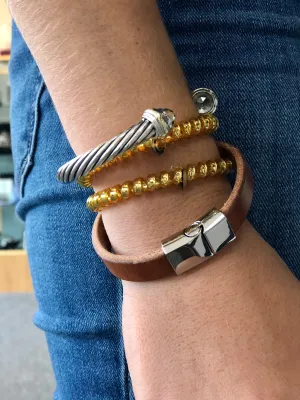 Personalized Leather Bracelet