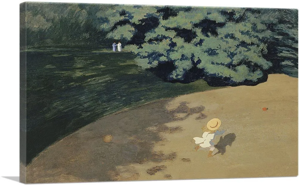 Playground With Child Playing Ball 1899