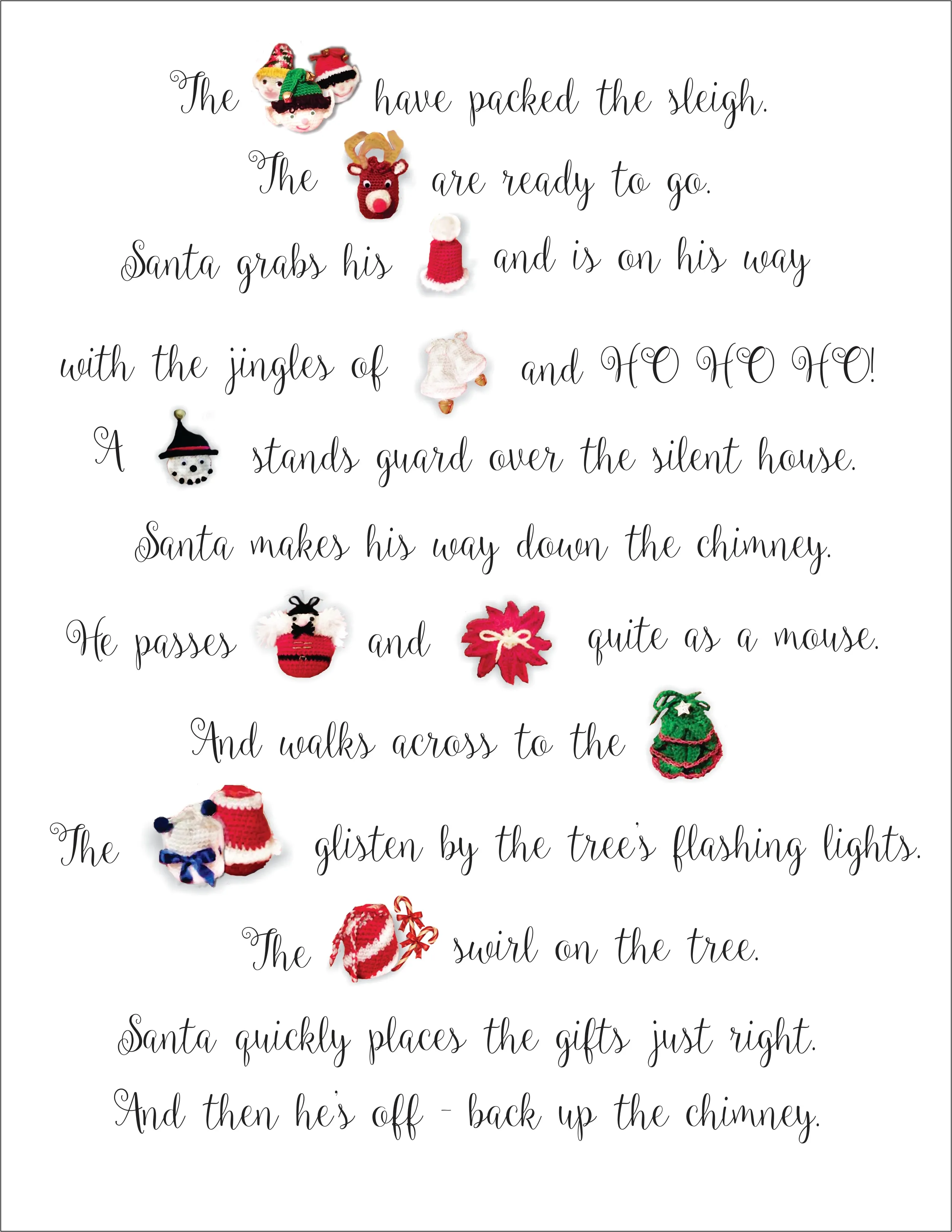 Poinsettia Goody Bag Crochet Pattern in PDF Format