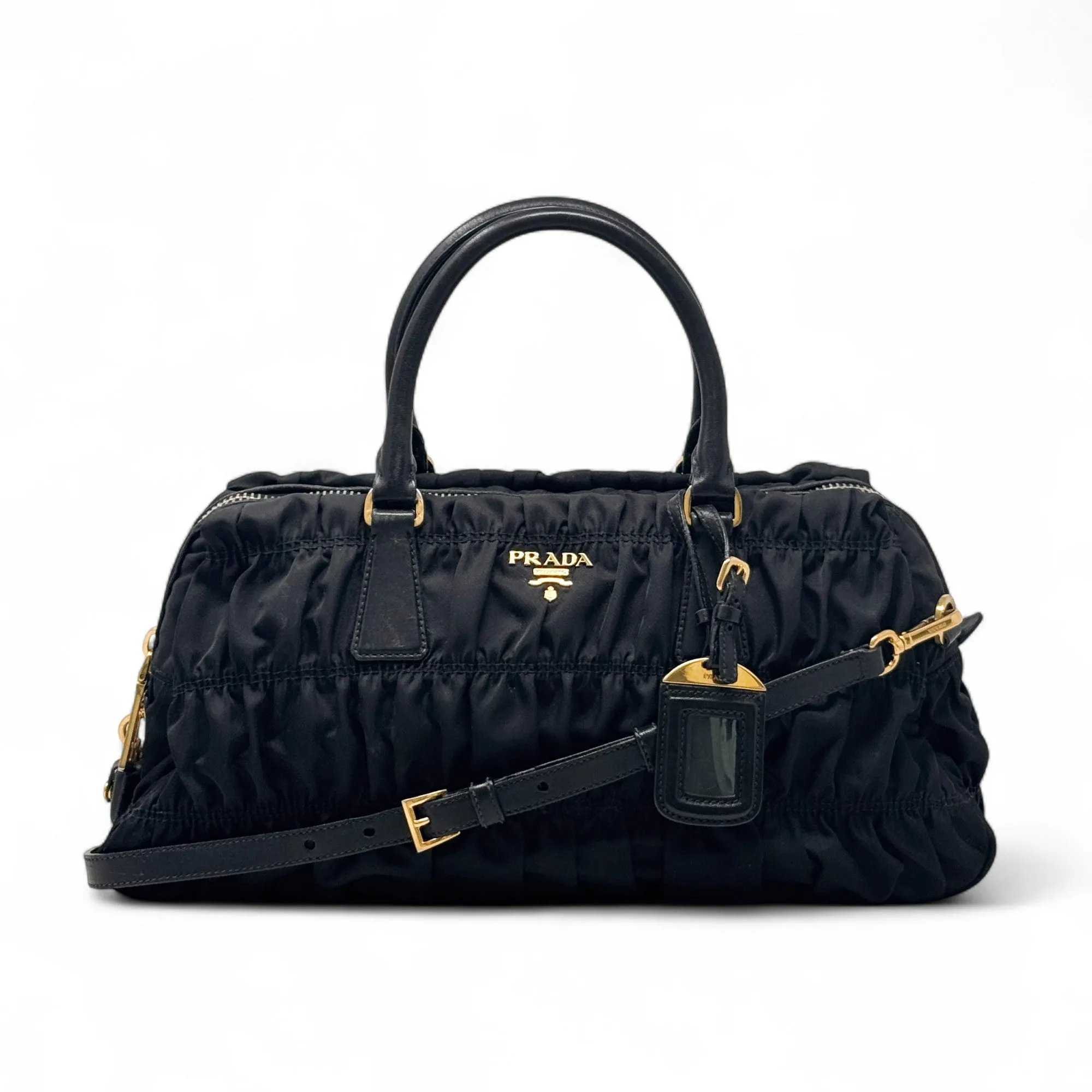 Prada Black Nylon Tessuto Gaufre Bag