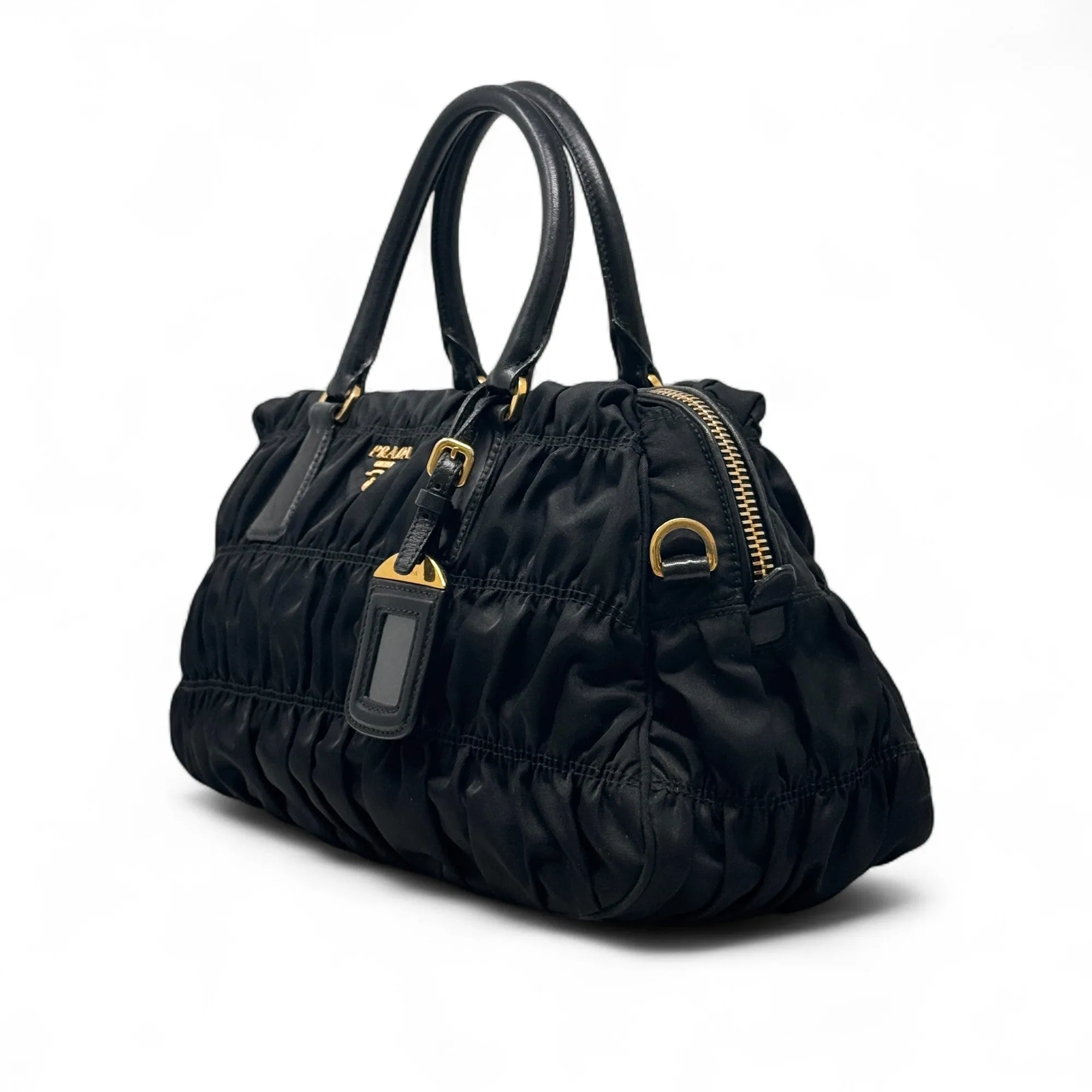 Prada Black Nylon Tessuto Gaufre Bag