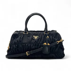 Prada Black Nylon Tessuto Gaufre Bag