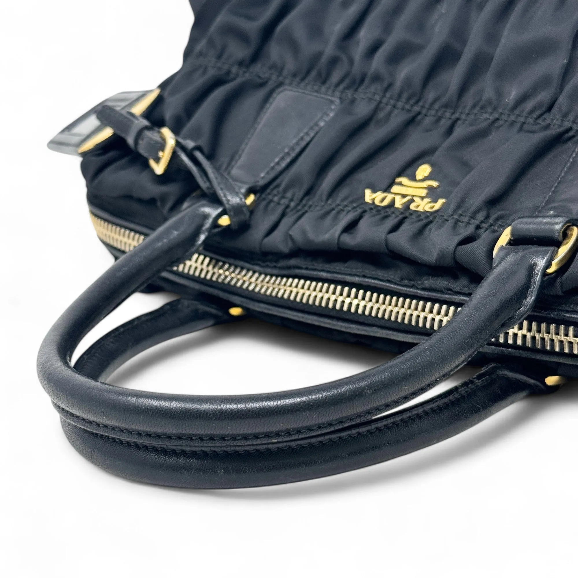 Prada Black Nylon Tessuto Gaufre Bag