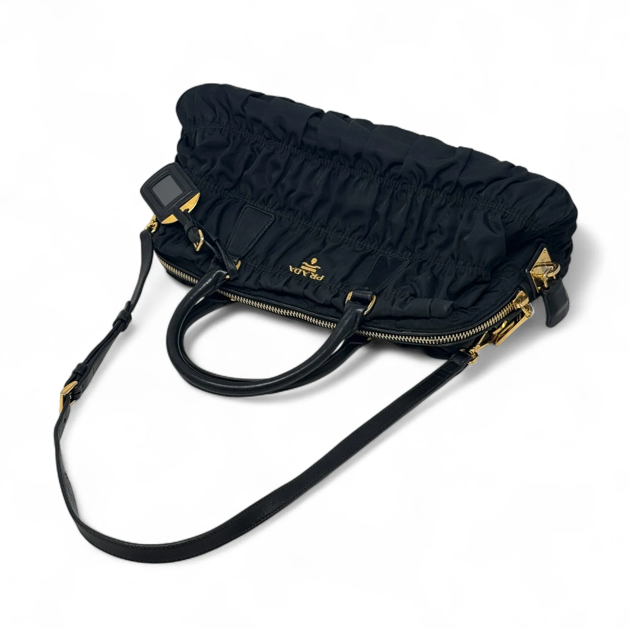 Prada Black Nylon Tessuto Gaufre Bag