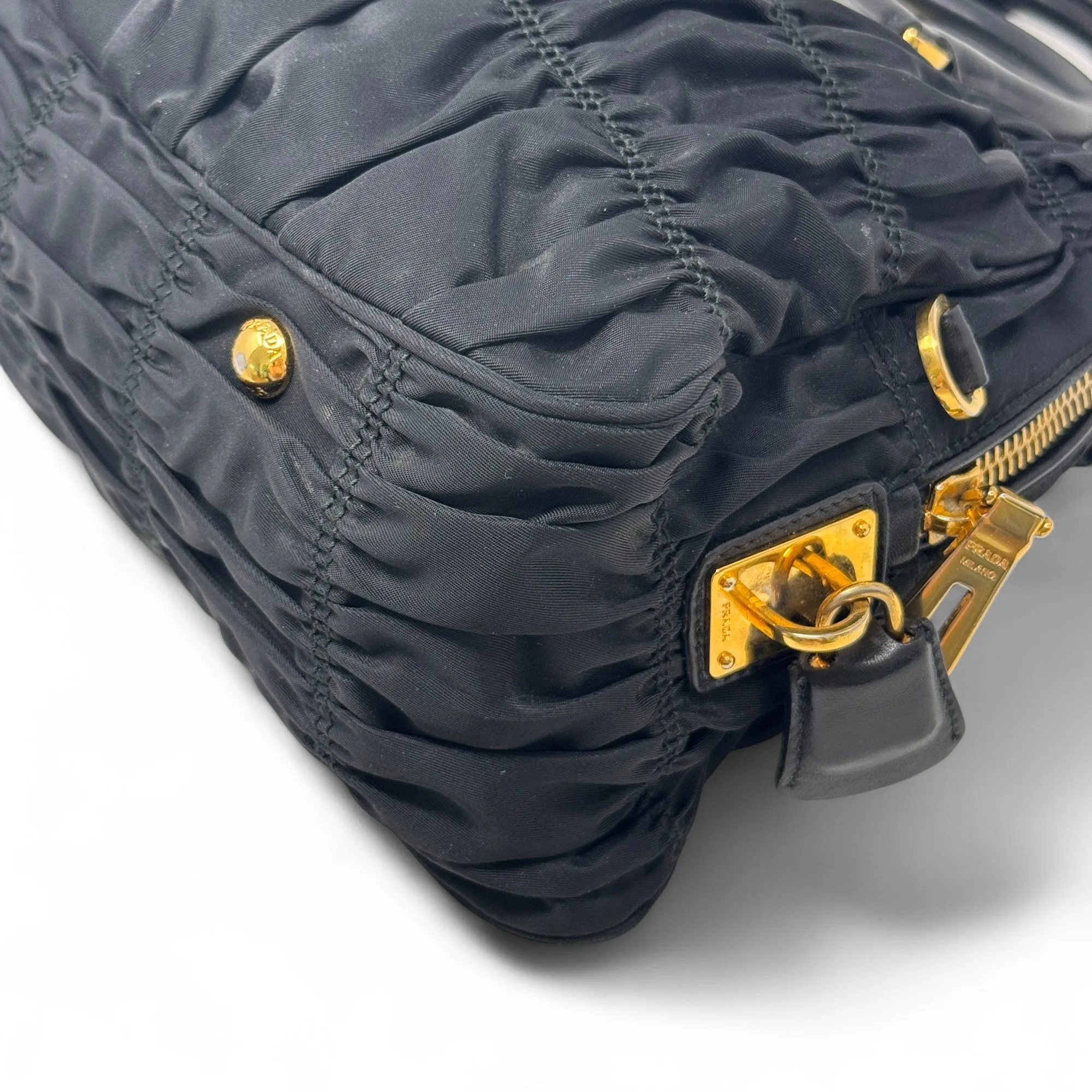 Prada Black Nylon Tessuto Gaufre Bag