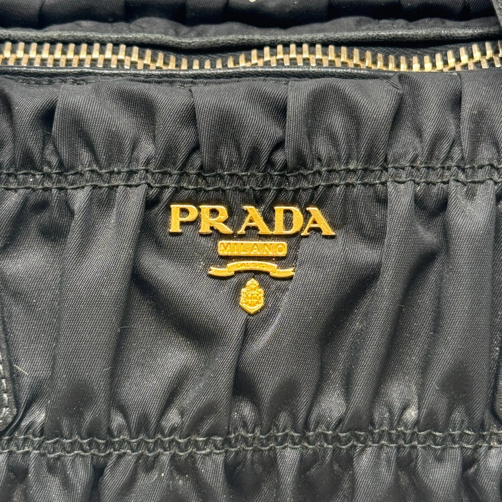 Prada Black Nylon Tessuto Gaufre Bag