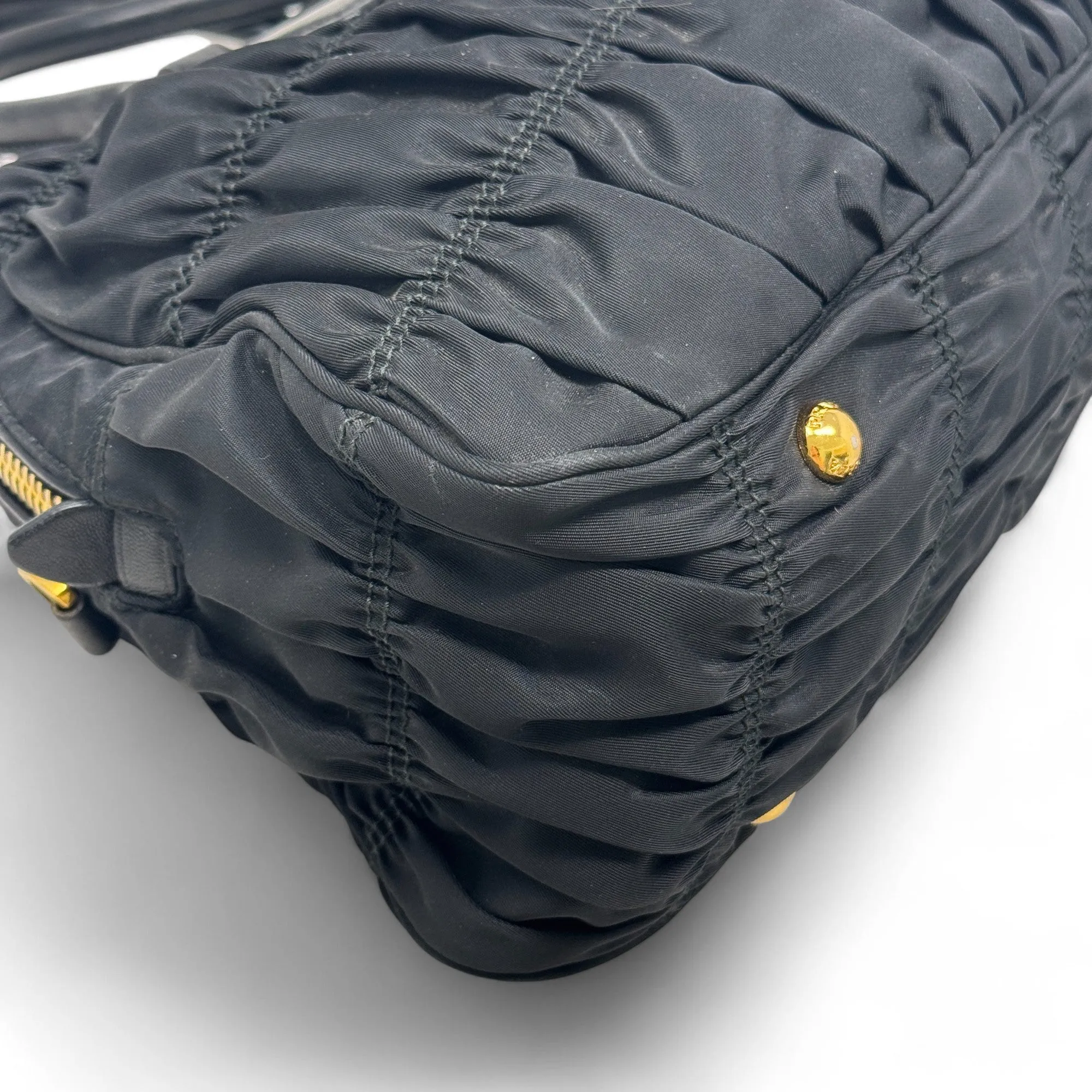 Prada Black Nylon Tessuto Gaufre Bag