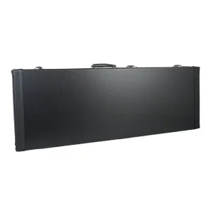 Premium Electric Guitar Hard Case, Black with Red Plush Interior