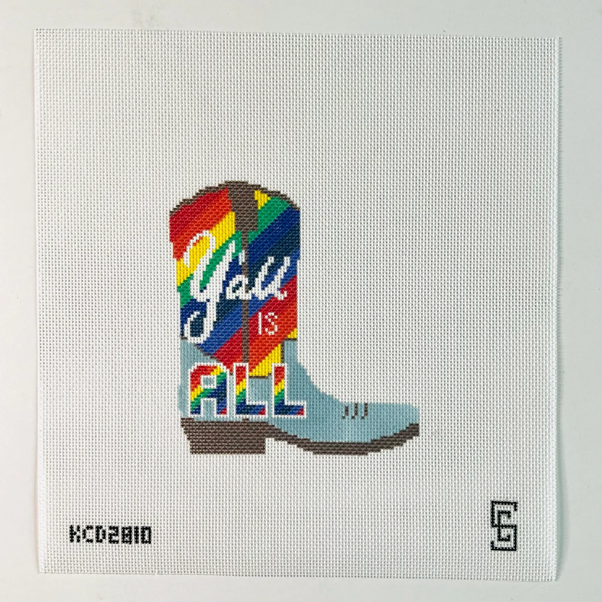 Pride Cowboy Boot Printed Canvas