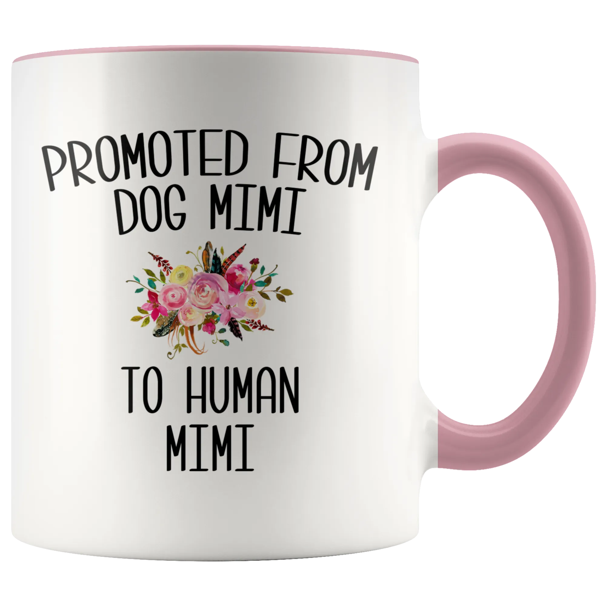 Promoted From Dog Mimi To Human Mimi Coffee Mug Pregnancy Announcement Cup Baby Reveal Gift for Her