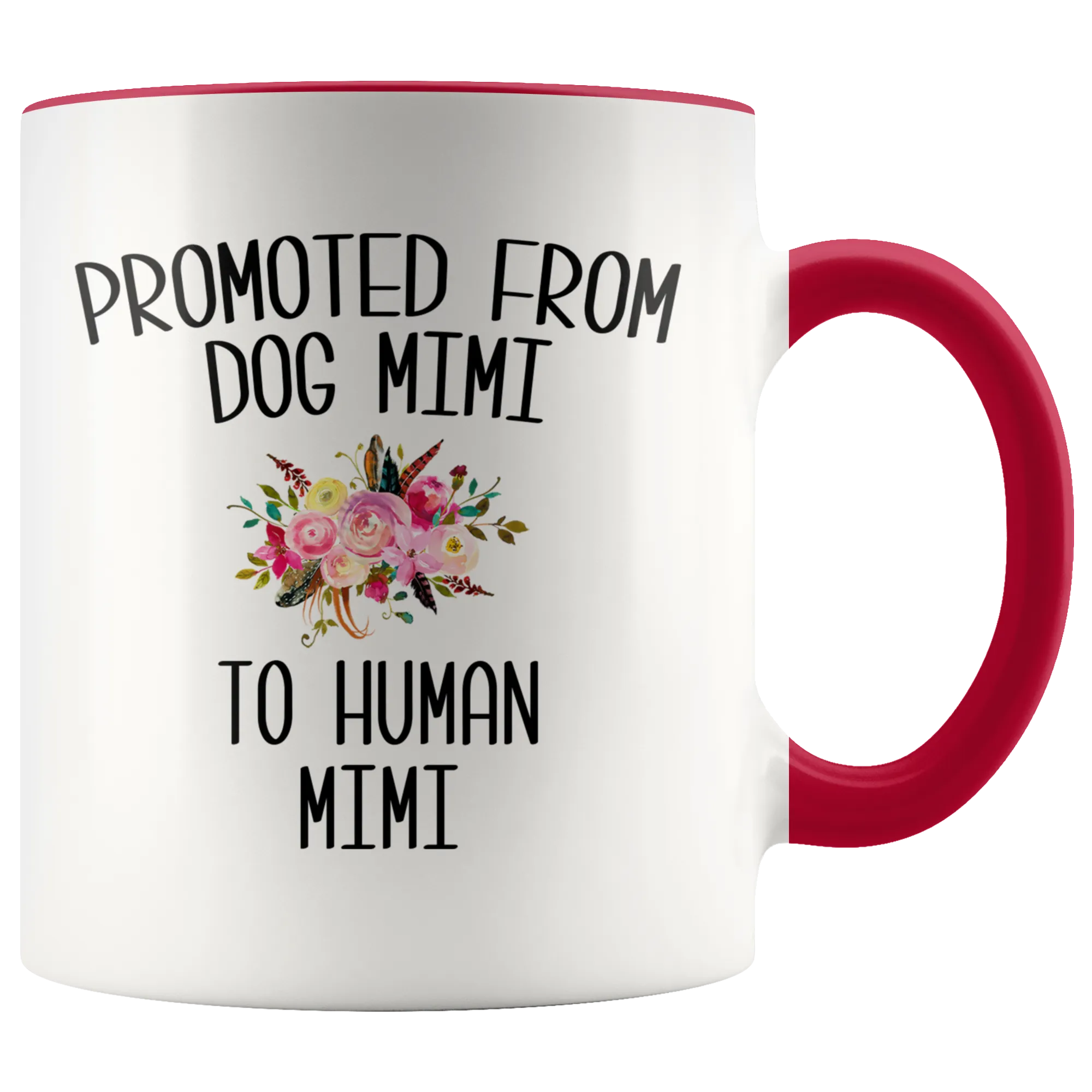 Promoted From Dog Mimi To Human Mimi Coffee Mug Pregnancy Announcement Cup Baby Reveal Gift for Her