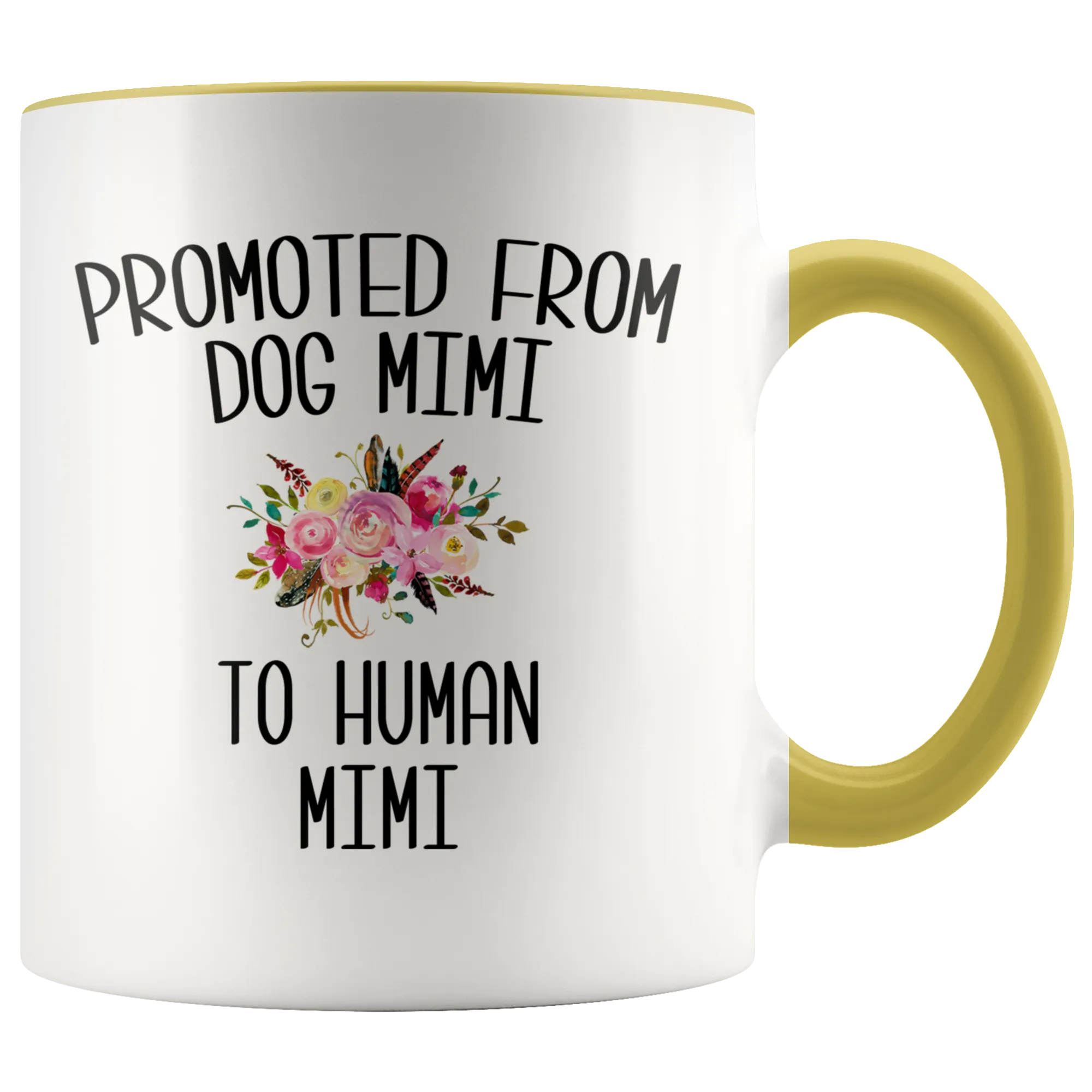 Promoted From Dog Mimi To Human Mimi Coffee Mug Pregnancy Announcement Cup Baby Reveal Gift for Her