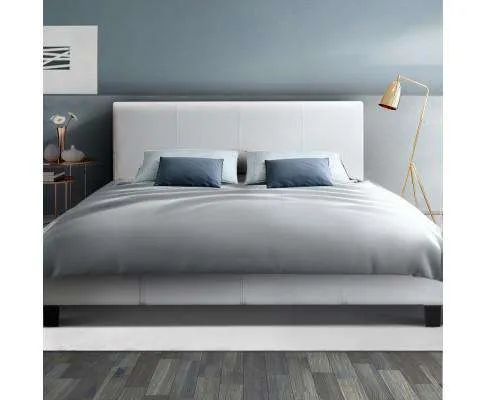 PU Leather Bed Frame Headboard - White