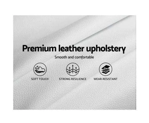 PU Leather Bed Frame Headboard - White