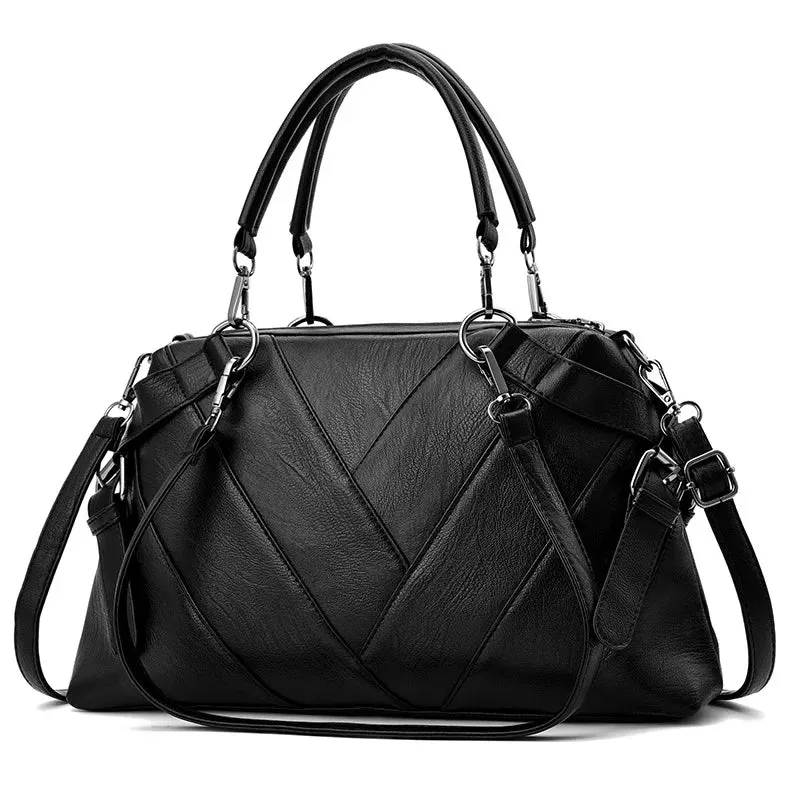 PU Leather handle Shoulder Bags
