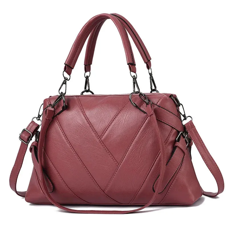 PU Leather handle Shoulder Bags