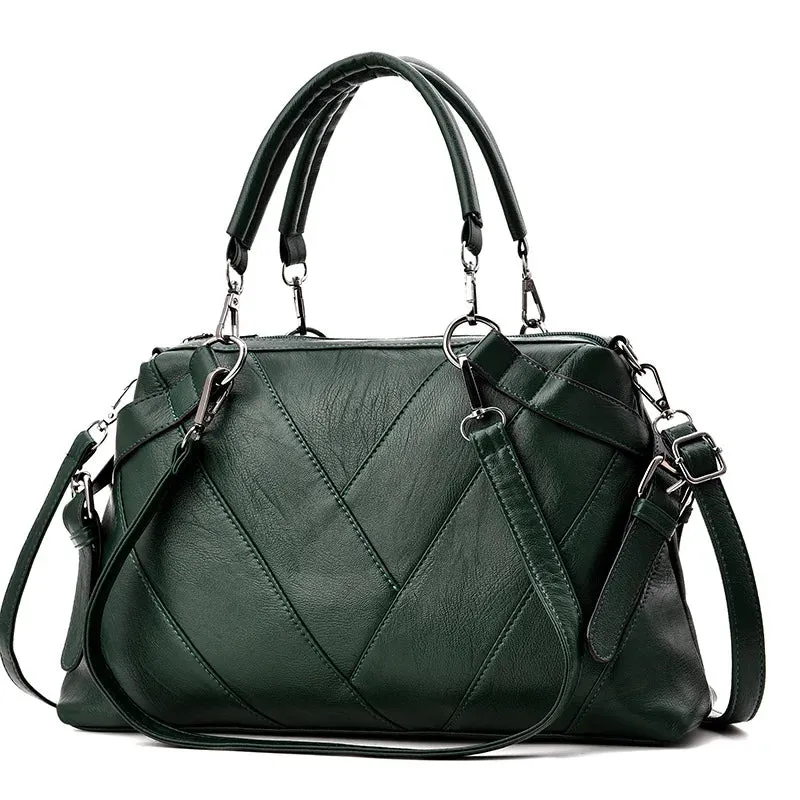 PU Leather handle Shoulder Bags