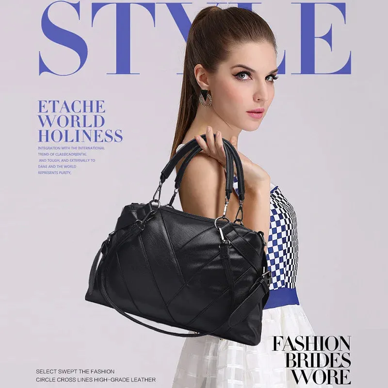 PU Leather handle Shoulder Bags