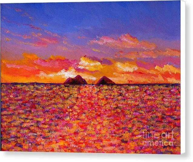 "Tangerine Sunrise" Lanikai - Canvas Print
