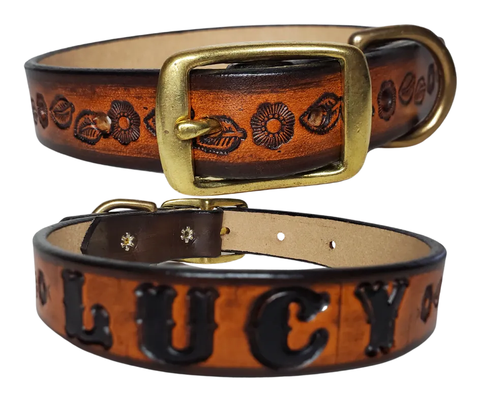 "The LUCY" Leather Dog Collar