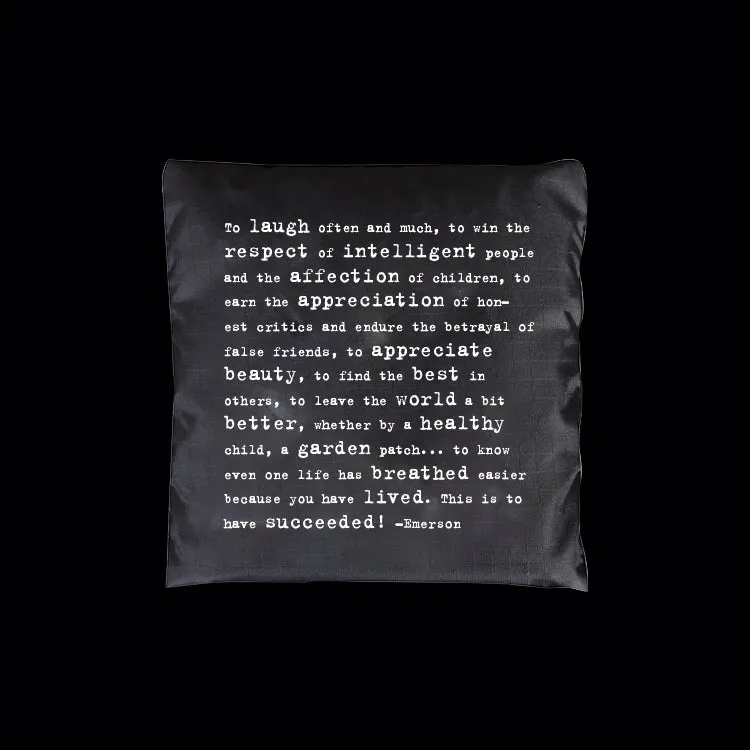 "to laugh often" fold-up bag