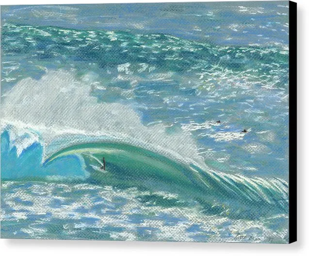 "Wave Rider" Big Wave Surfer Hawai'i - Canvas Print