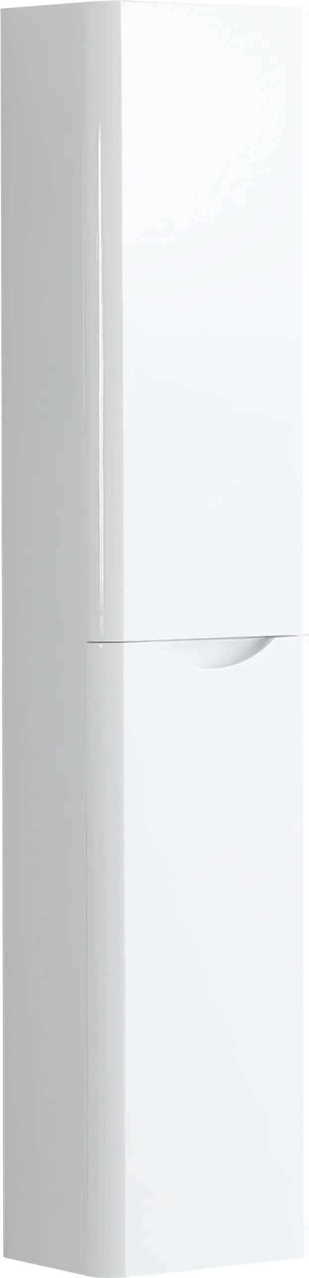 Radius 300mm Wall Hung Tall Boy Curved Handleless Waterproof Storage Unit