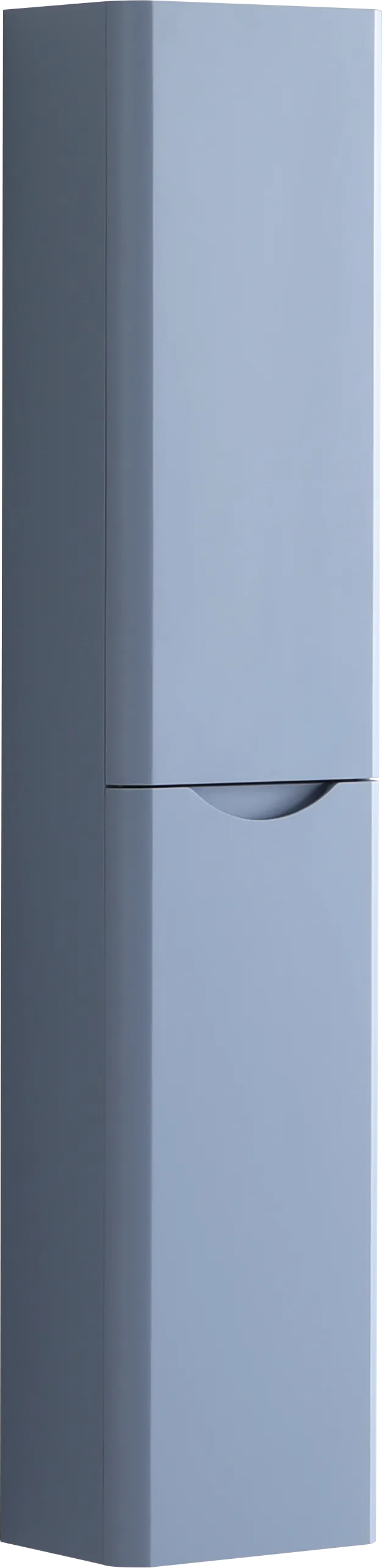 Radius 300mm Wall Hung Tall Boy Curved Handleless Waterproof Storage Unit