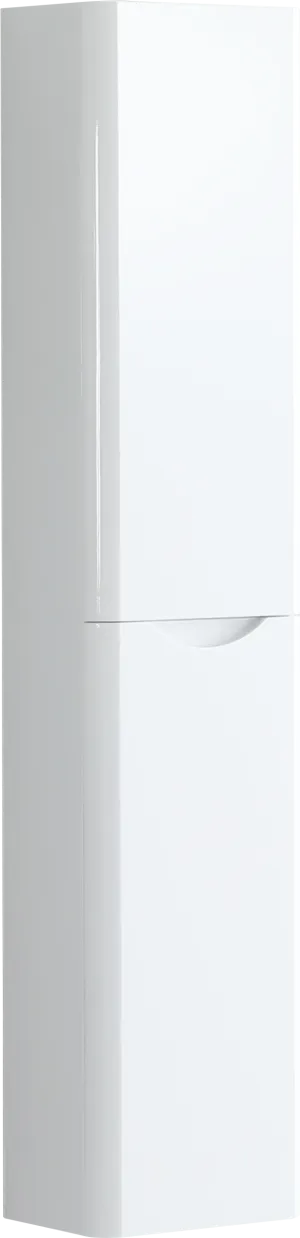 Radius 300mm Wall Hung Tall Boy Curved Handleless Waterproof Storage Unit