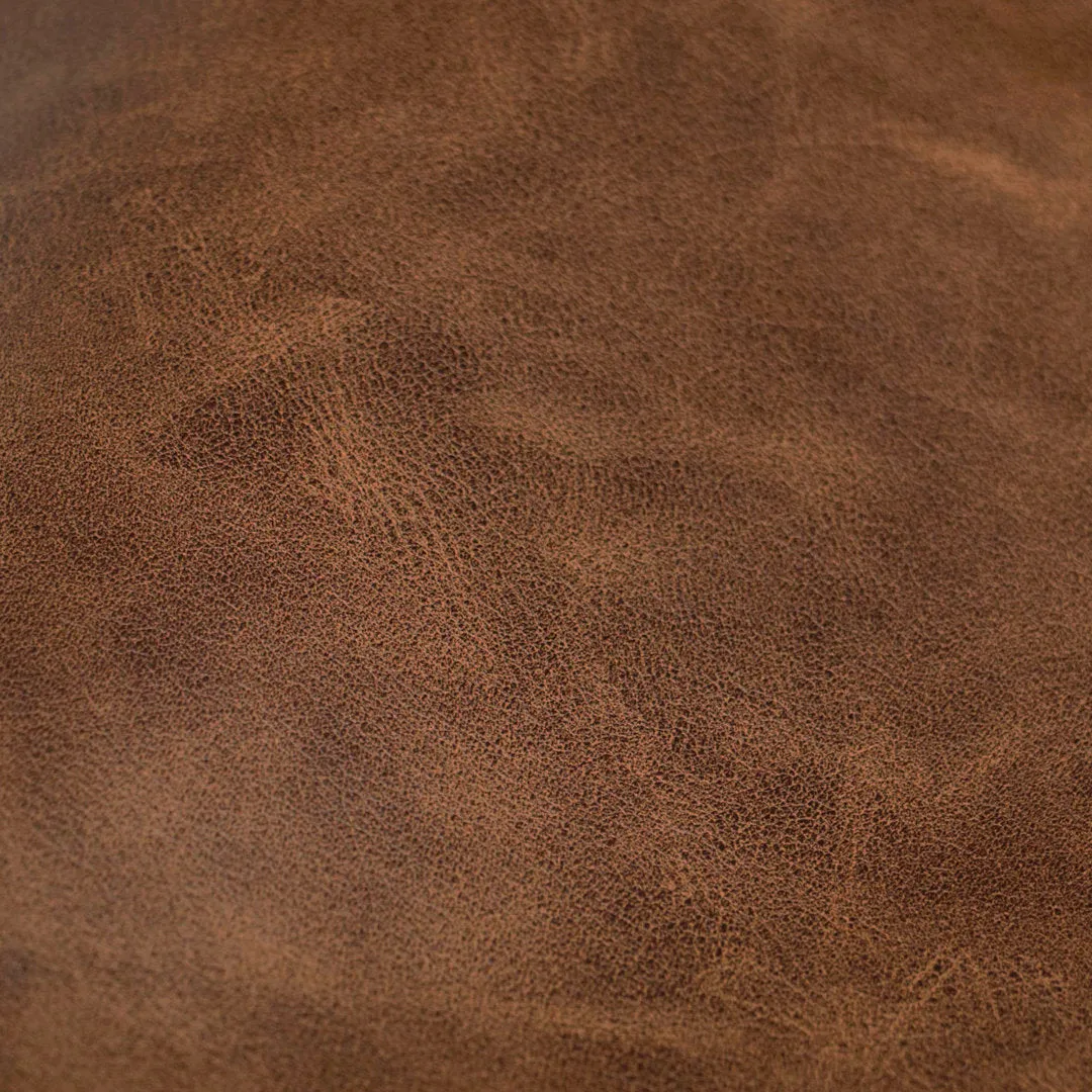 Rand Vegan Leather Bed AllModern Color: Classic Linen Linen, Leg Color: Brass Size: Queen
