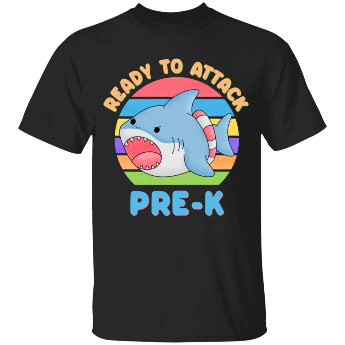 Ready to Attack PreK Shark Youth Cotton T-Shirt