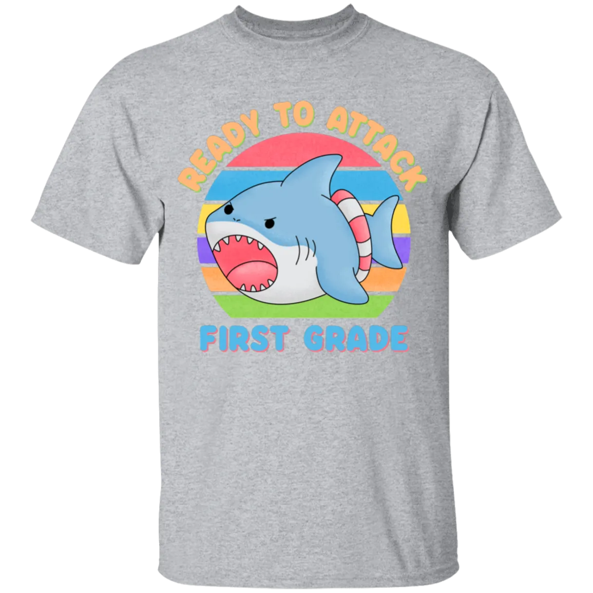 Ready to Attack Shark First Grade Youth Cotton T-Shirt