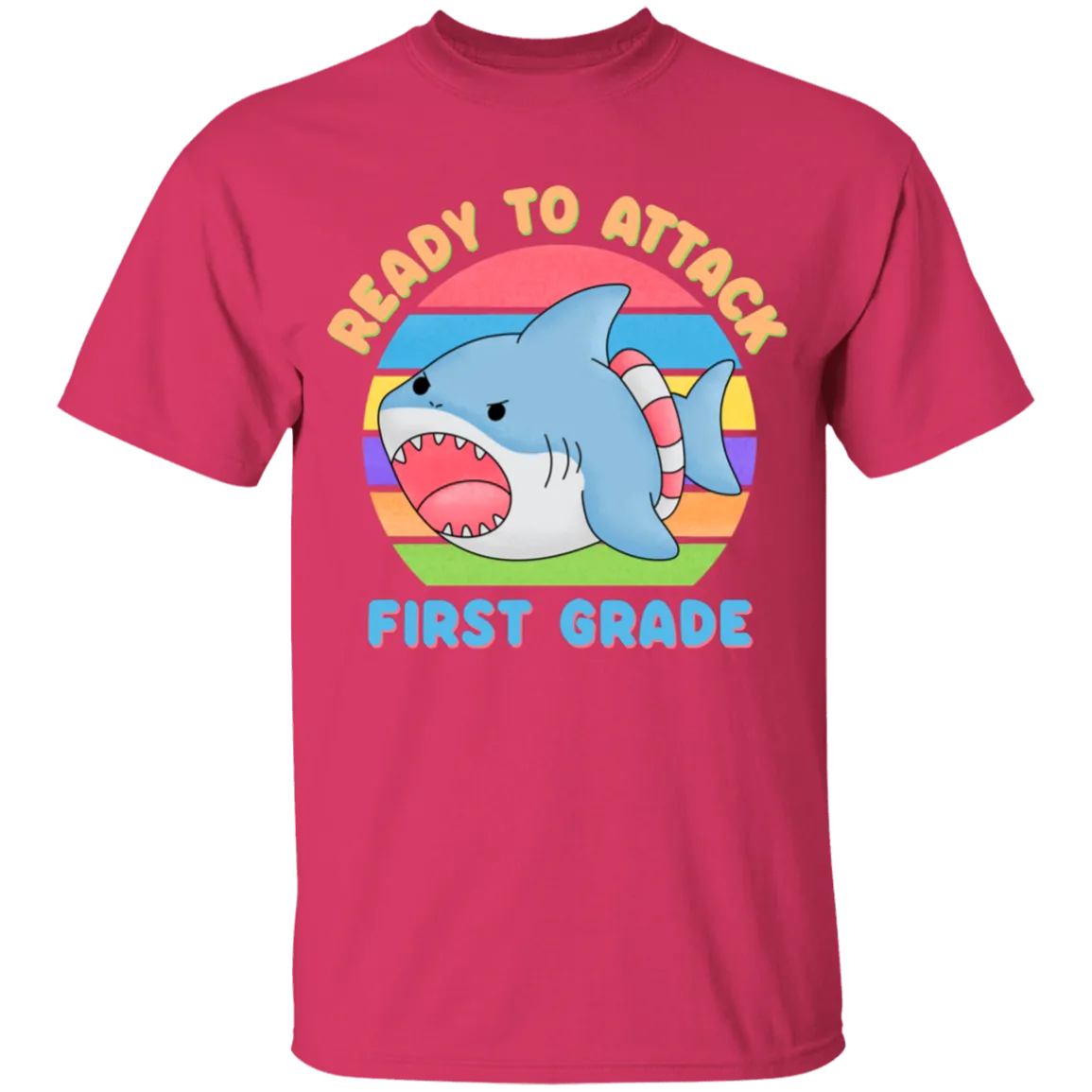 Ready to Attack Shark First Grade Youth Cotton T-Shirt