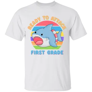 Ready to Attack Shark First Grade Youth Cotton T-Shirt