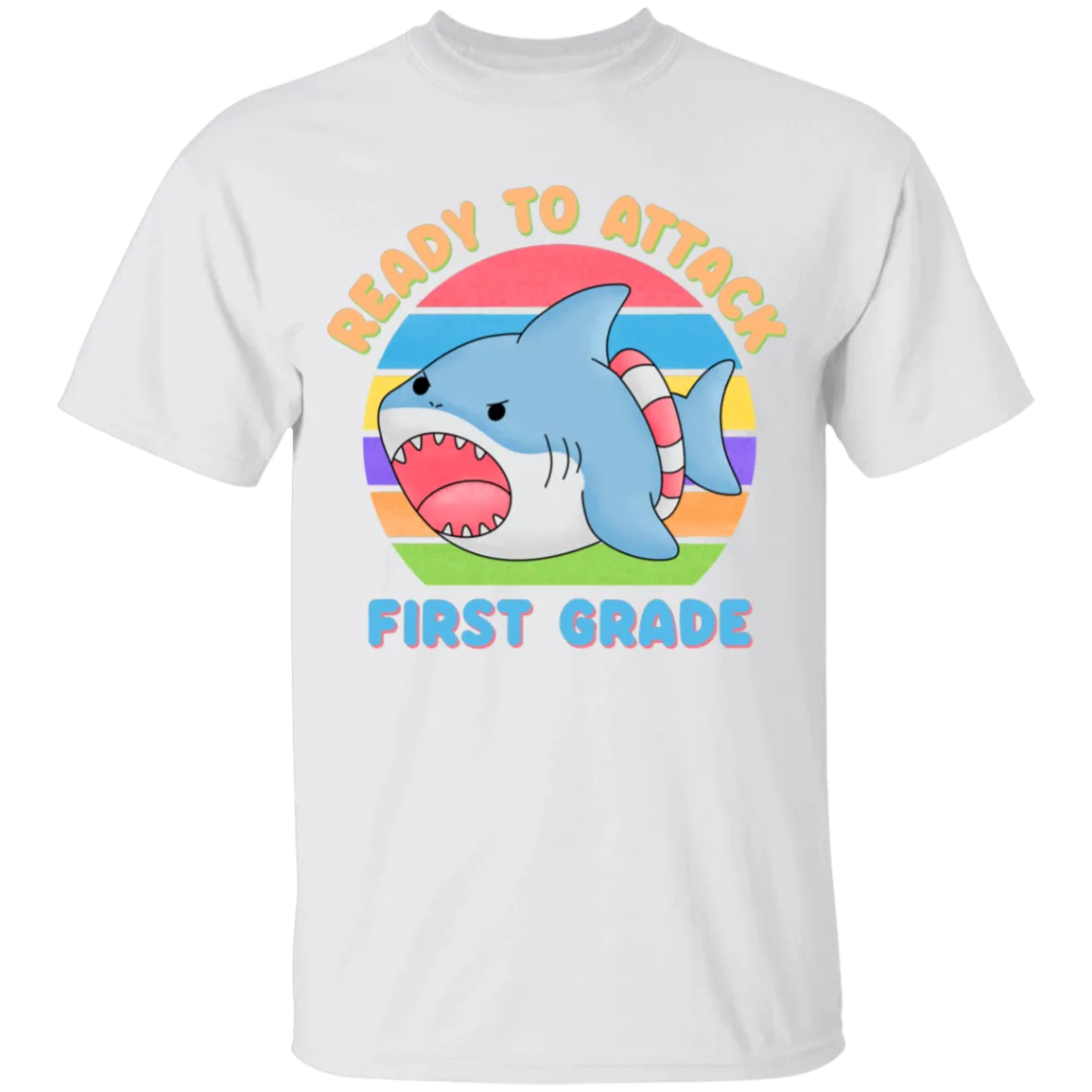 Ready to Attack Shark First Grade Youth Cotton T-Shirt