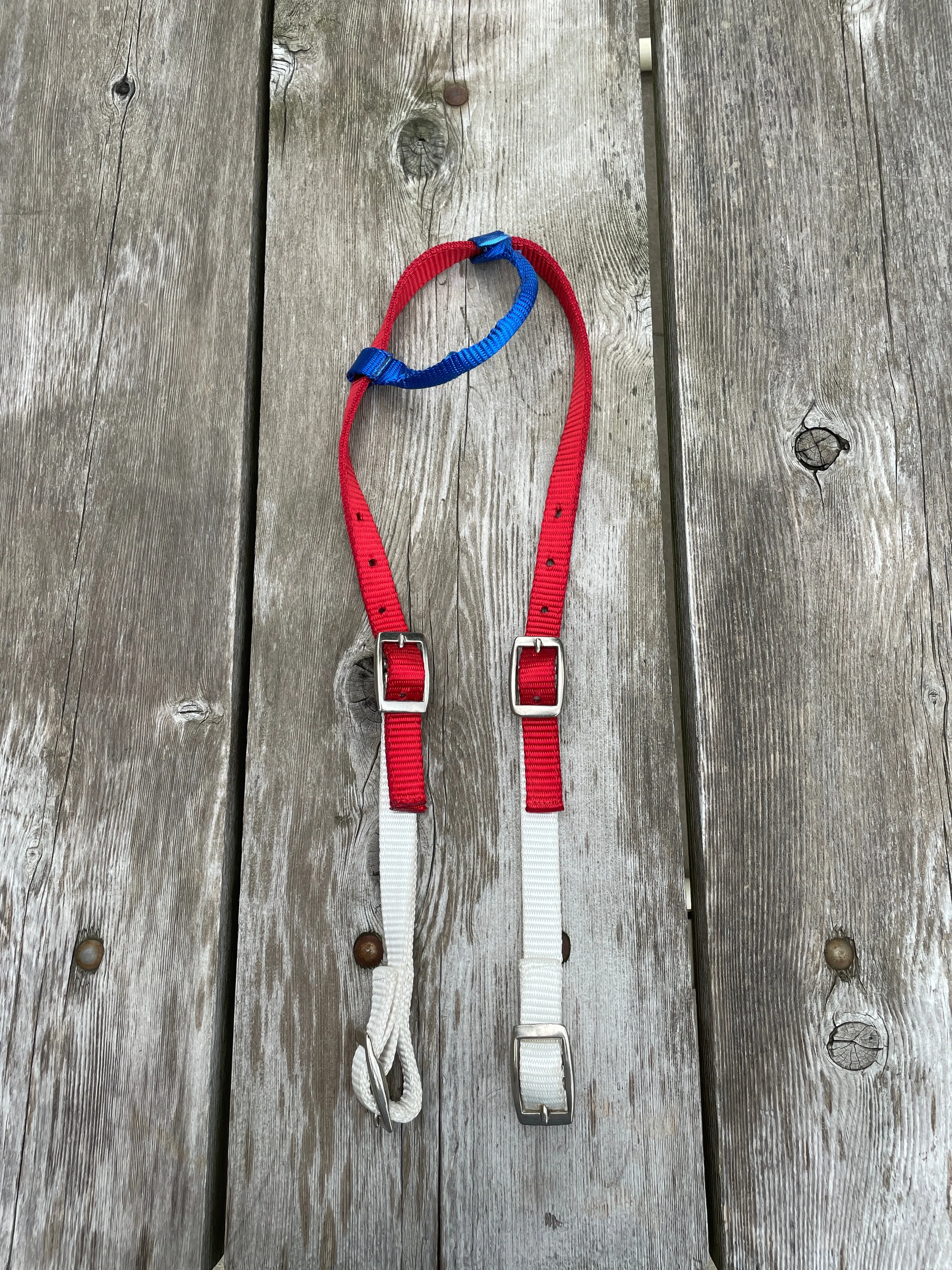 Red, White, and Blue Nylon One Ear Headstall