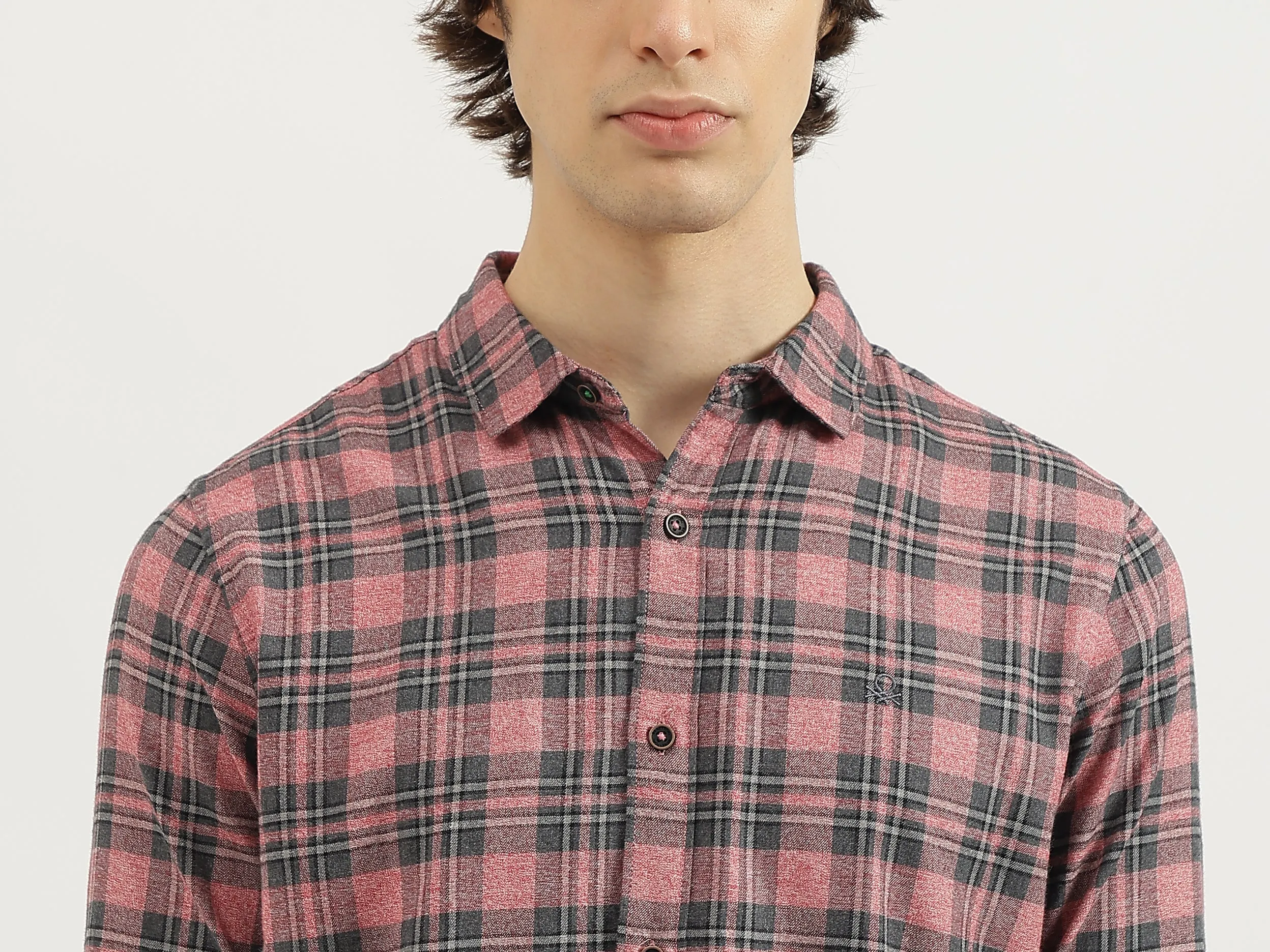 Regular Fit Spread Collar Printed Shirt