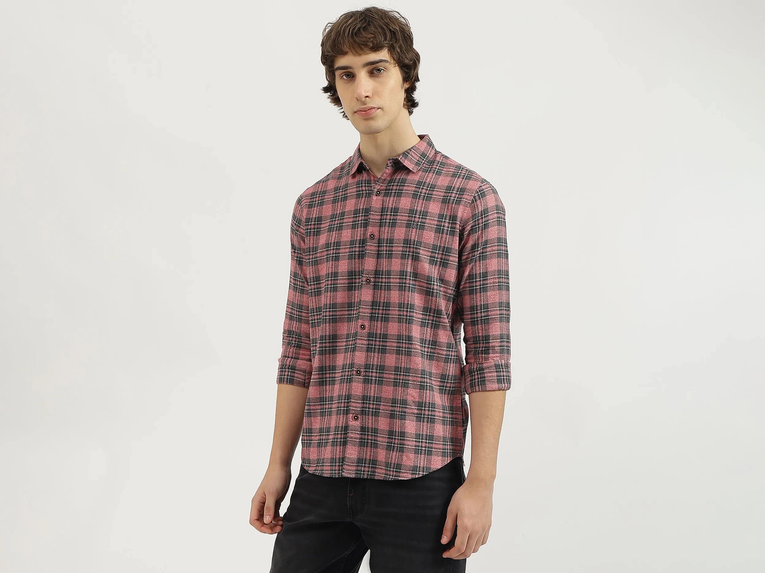 Regular Fit Spread Collar Printed Shirt