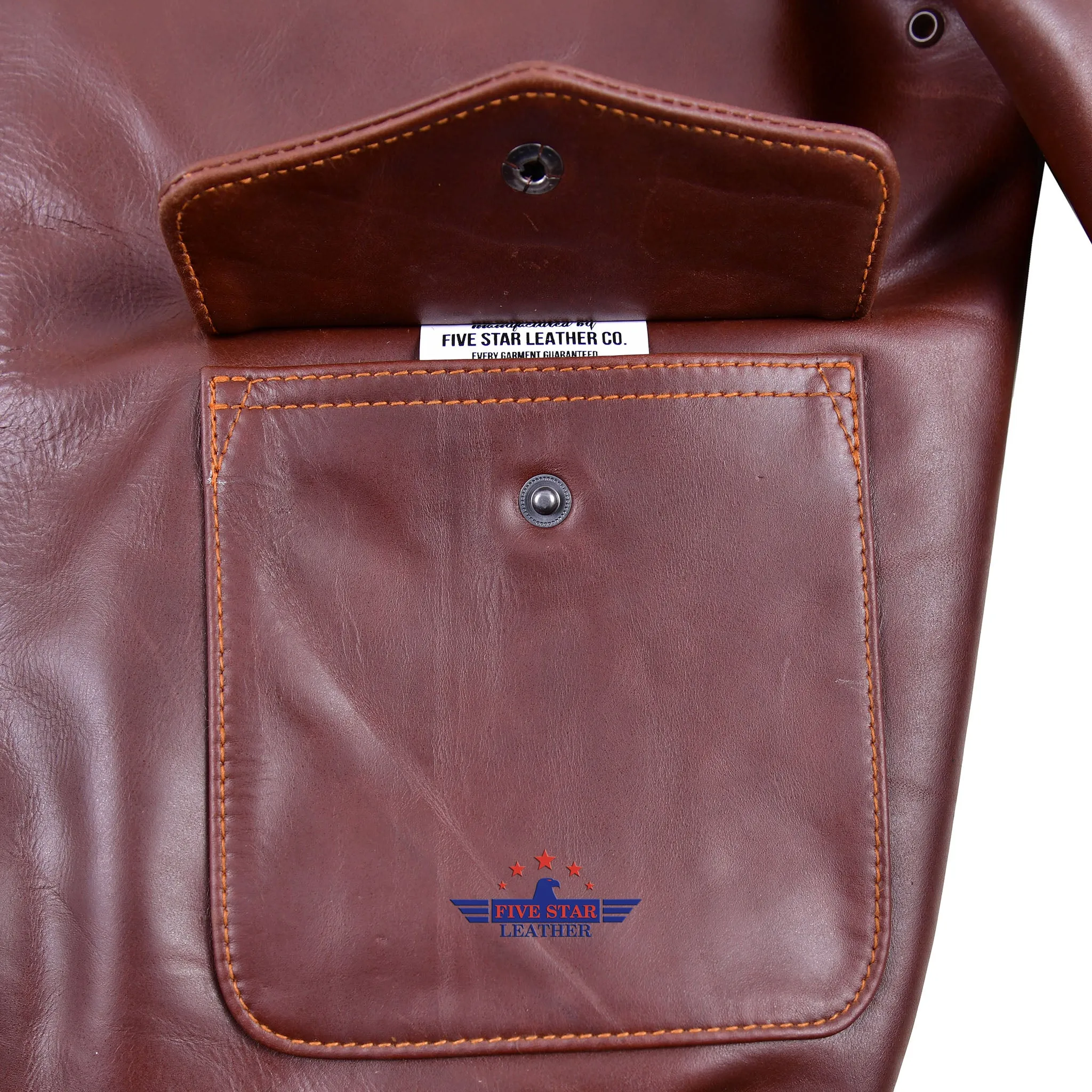 Repro A2 RW Clothing Co Contract No. W535 AC-27752 Real Horsehide Leather Pull Up Brown Jacket