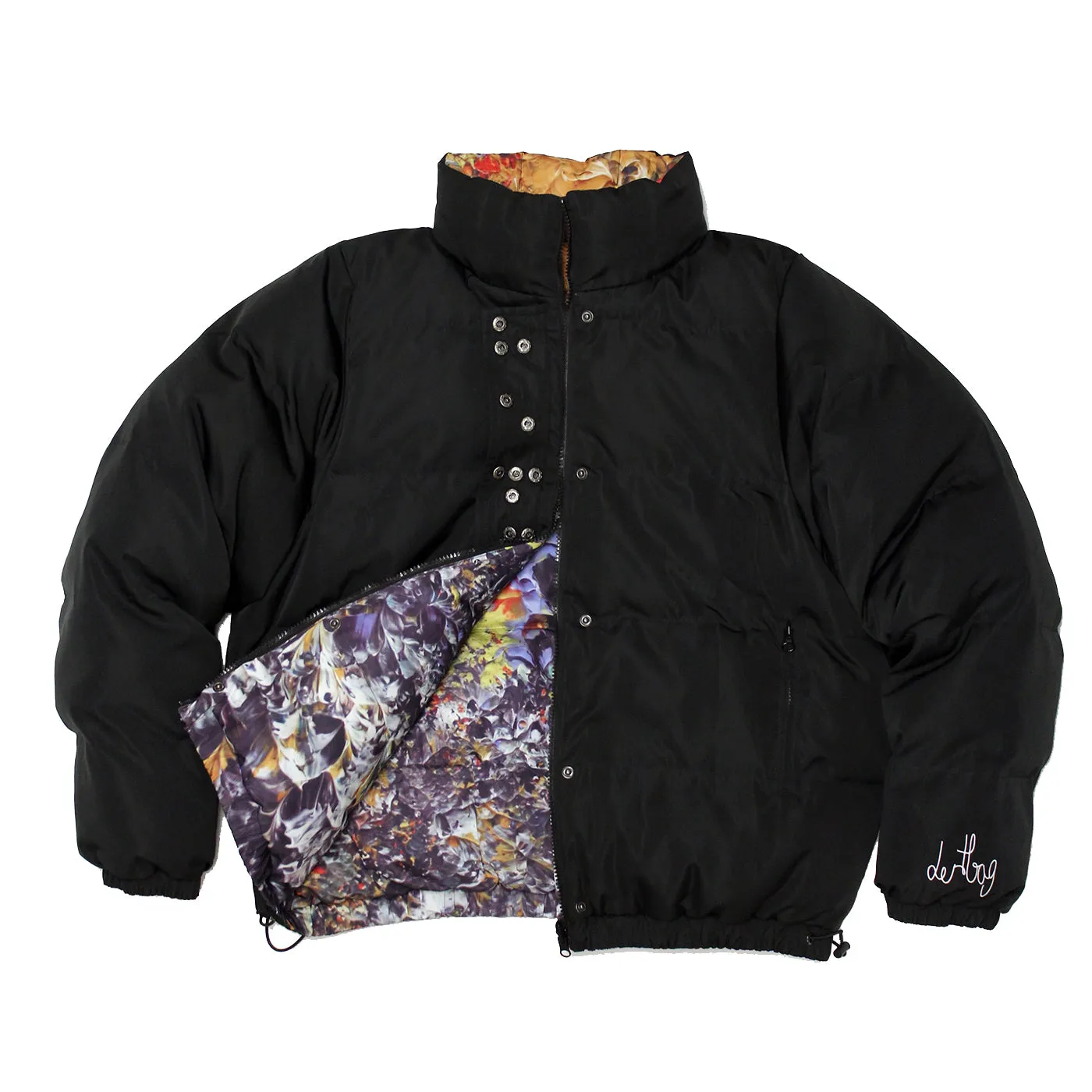 Reversible Braille Puffer Jacket