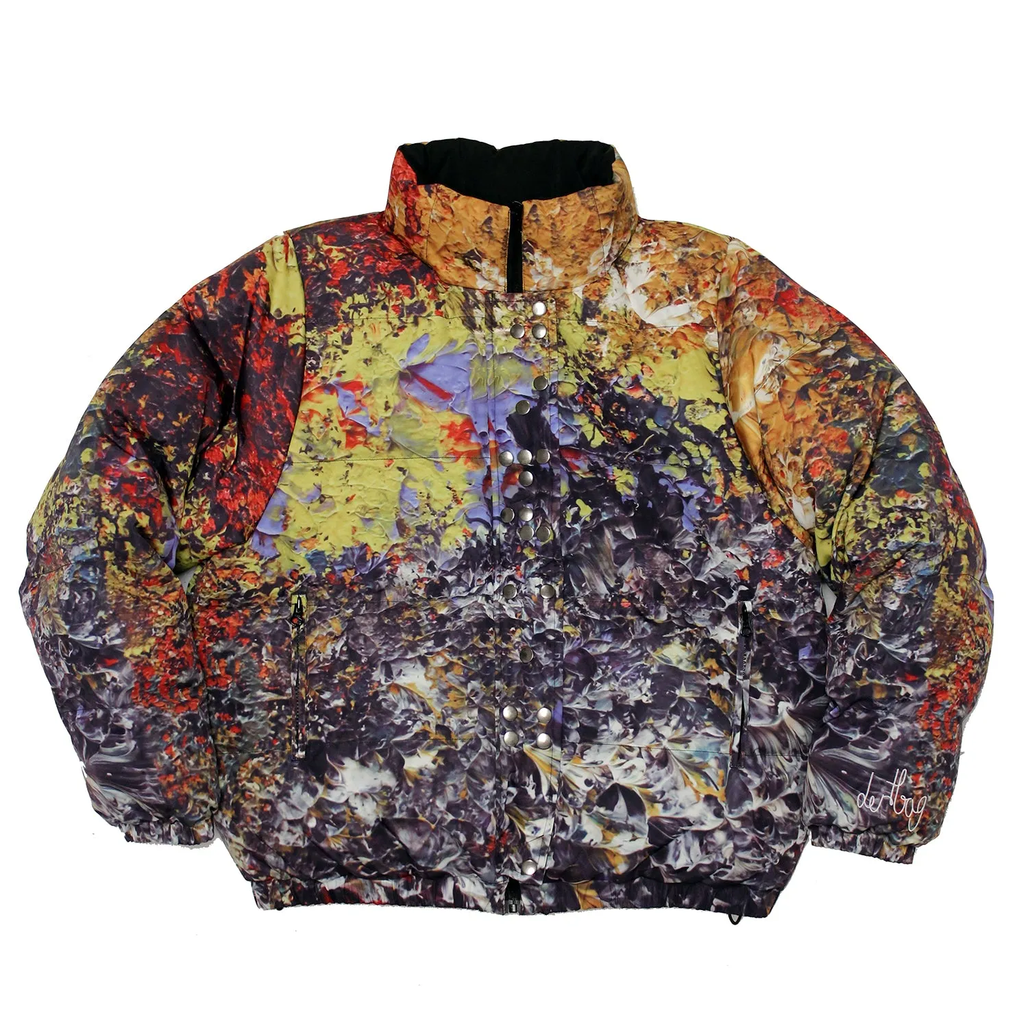 Reversible Braille Puffer Jacket